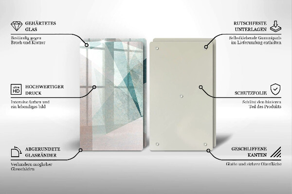 Tampa de parede do fogão a gás Abstração nítida