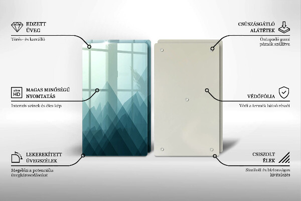 Tampa de parede do fogão a gás Montanhas abstratas