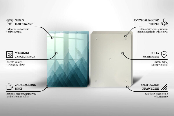 Tampa de parede do fogão a gás Montanhas abstratas