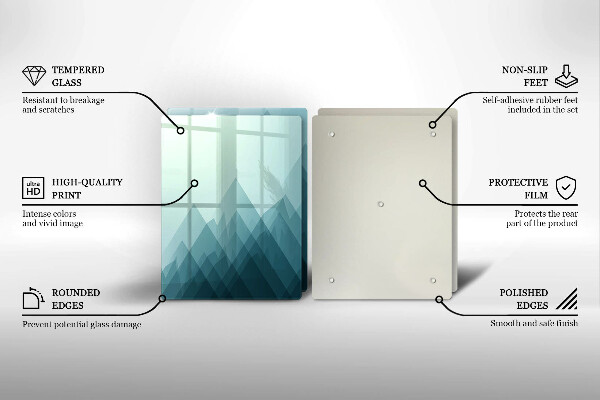 Tampa de parede do fogão a gás Montanhas abstratas