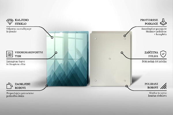 Tampa de parede do fogão a gás Montanhas abstratas