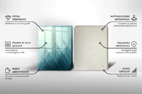 Tampa de parede do fogão a gás Montanhas abstratas