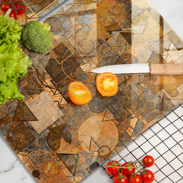 Tampa de parede do fogão a gás Padrão de figuras geométricas