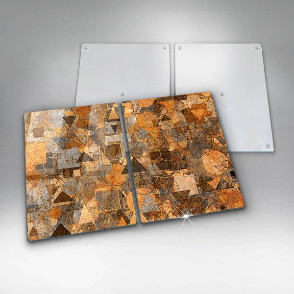 Tampa de parede do fogão a gás Padrão de figuras geométricas