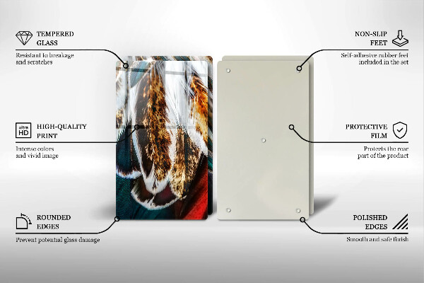 Tampa de parede do fogão a gás Boho penas de pássaro