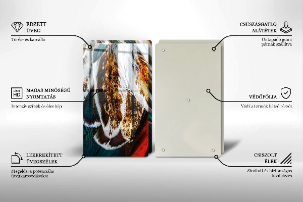 Tampa de parede do fogão a gás Boho penas de pássaro
