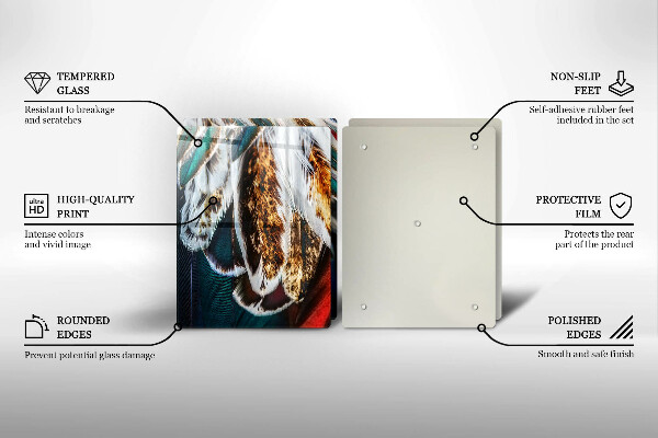 Tampa de parede do fogão a gás Boho penas de pássaro