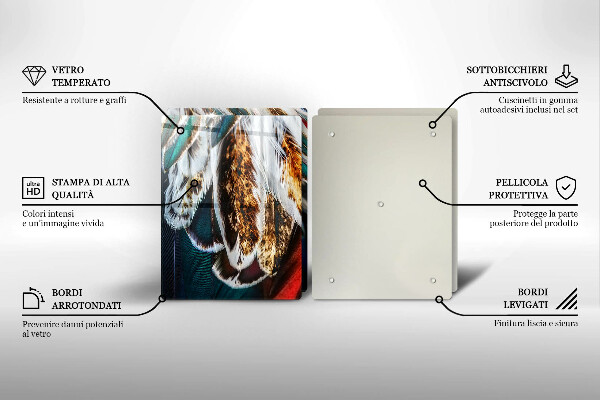 Tampa de parede do fogão a gás Boho penas de pássaro