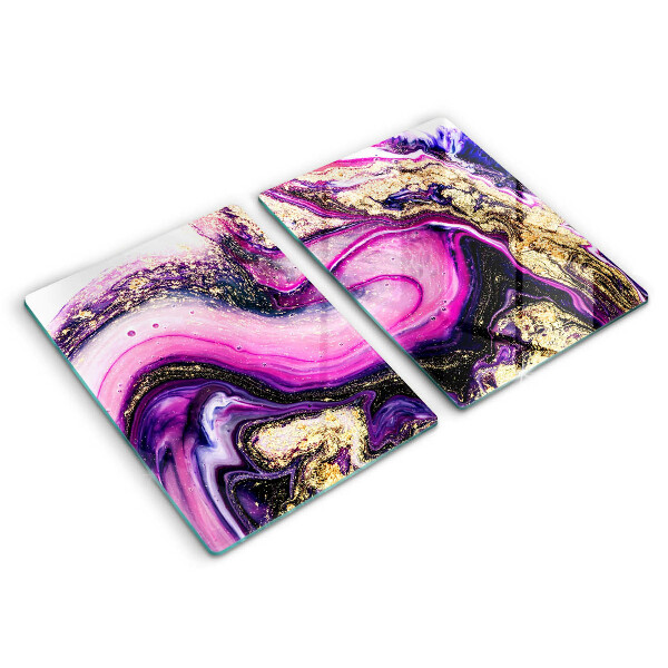 Painel de segurança para cozinhas Abstração design ouro