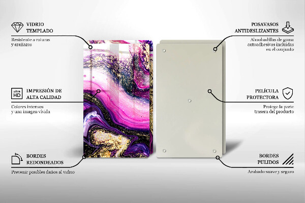 Painel de segurança para cozinhas Abstração design ouro