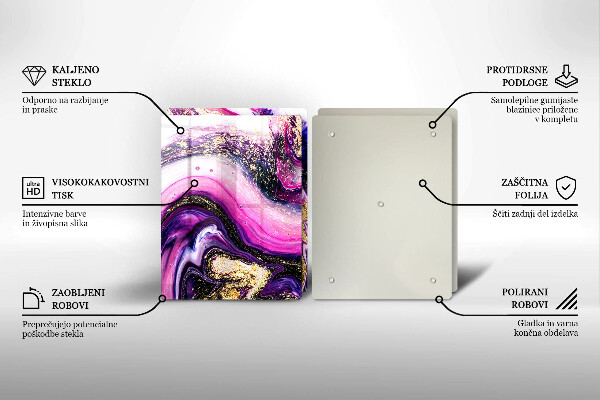 Painel de segurança para cozinhas Abstração design ouro