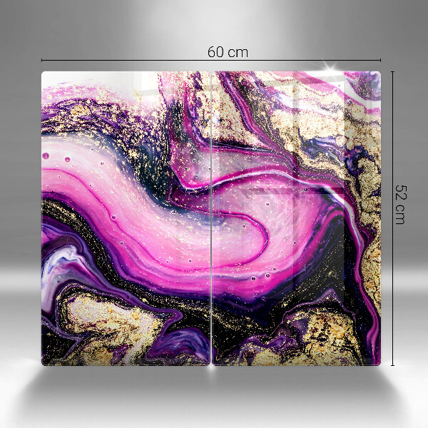 Painel de segurança para cozinhas Abstração design ouro