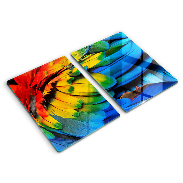 Tampa de parede do fogão a gás Penugem colorida de papagaio