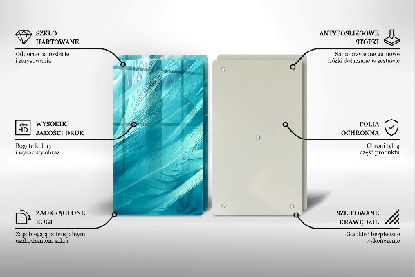 Proteção da parede da cozinha Penas delicadas