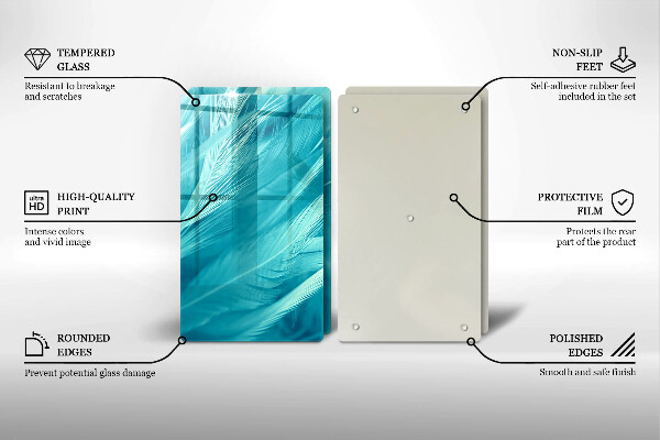 Proteção da parede da cozinha Penas delicadas