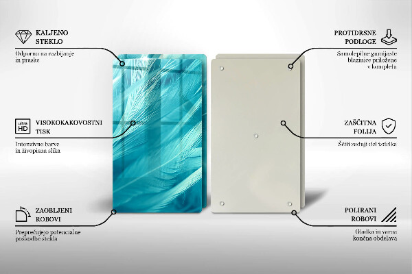 Proteção da parede da cozinha Penas delicadas