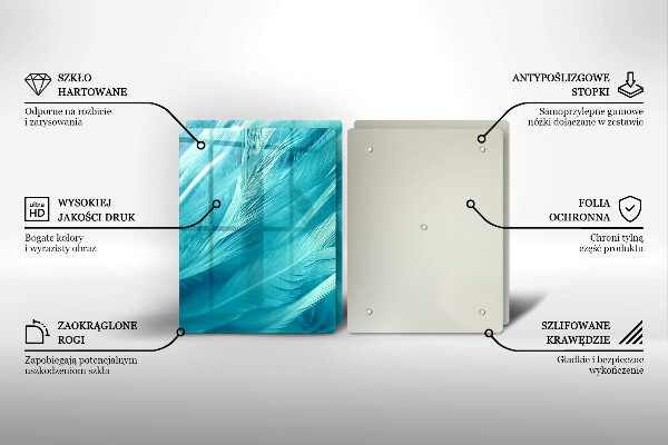 Proteção da parede da cozinha Penas delicadas