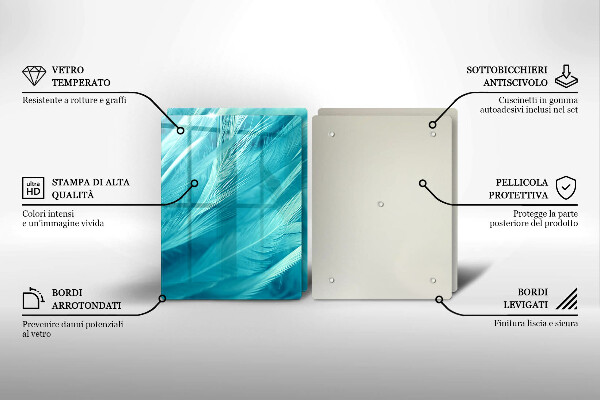 Proteção da parede da cozinha Penas delicadas