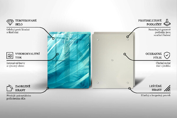 Proteção da parede da cozinha Penas delicadas