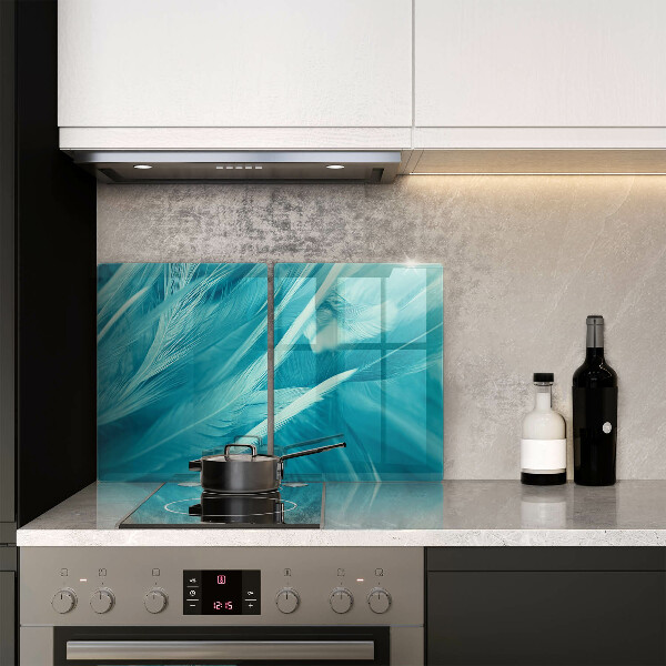 Proteção da parede da cozinha Penas delicadas