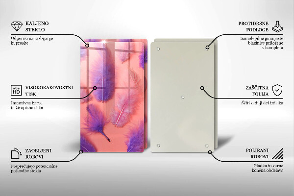 Cobertura de parede do fogão a gás Penas fofas