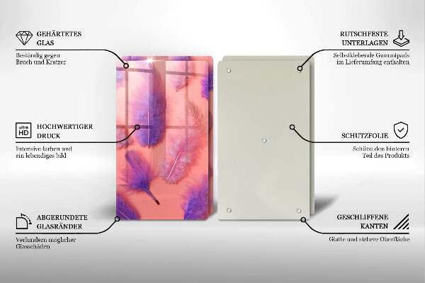 Cobertura de parede do fogão a gás Penas fofas