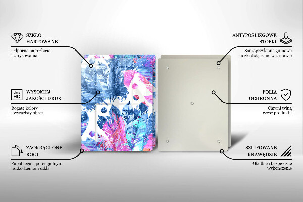 Tampa de parede do fogão a gás Ilustração boho de penas