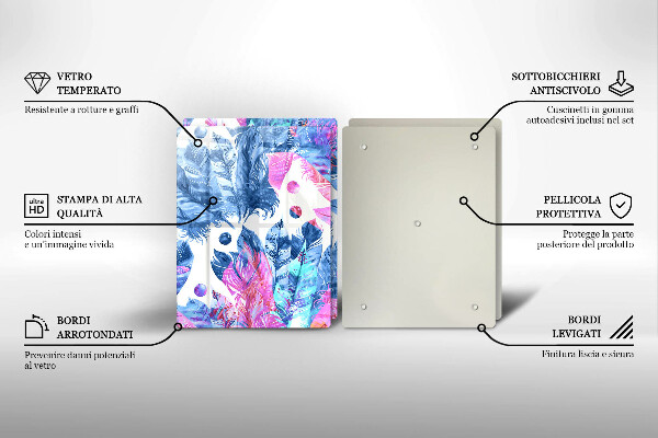 Tampa de parede do fogão a gás Ilustração boho de penas