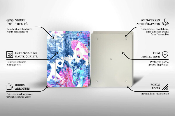 Tampa de parede do fogão a gás Ilustração boho de penas