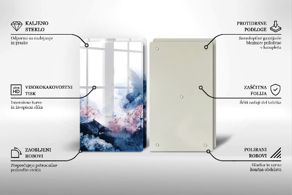 Tampa de parede do fogão a gás Abstração montanhas pintadas