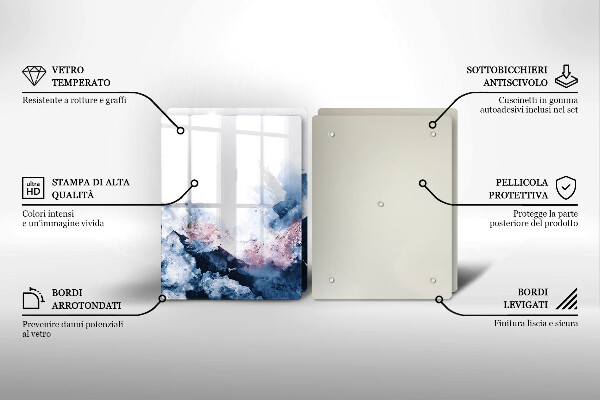 Tampa de parede do fogão a gás Abstração montanhas pintadas