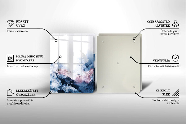 Tampa de parede do fogão a gás Abstração montanhas pintadas