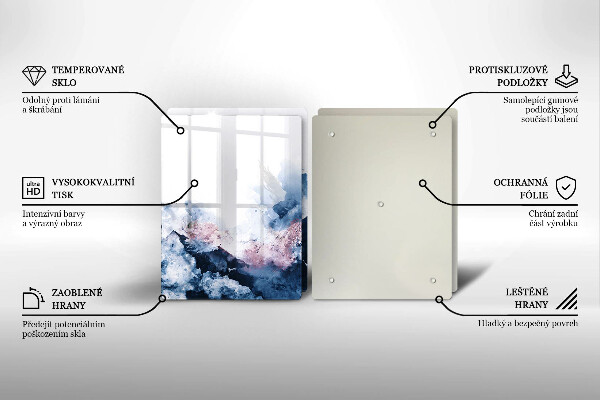 Tampa de parede do fogão a gás Abstração montanhas pintadas