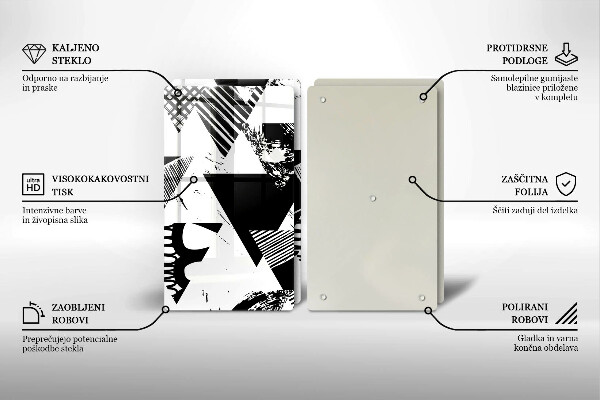 Tampa de parede do fogão a gás Triângulos geométricos