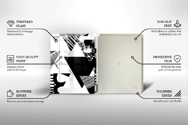 Tampa de parede do fogão a gás Triângulos geométricos