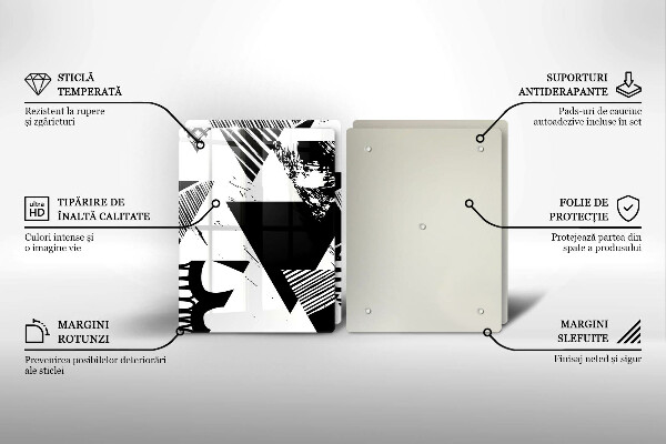 Tampa de parede do fogão a gás Triângulos geométricos