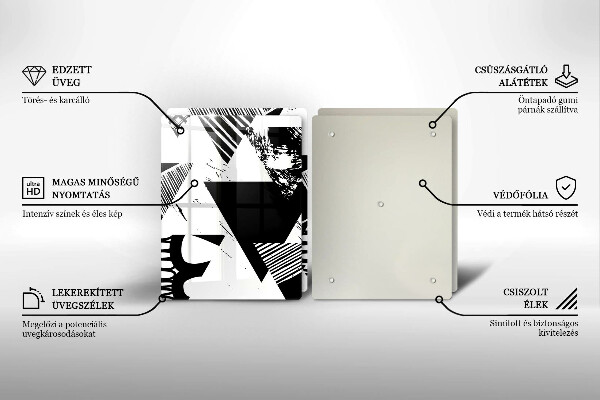 Tampa de parede do fogão a gás Triângulos geométricos