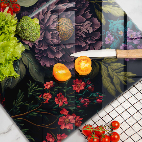 Tampa de parede do fogão a gás Flores bonitas