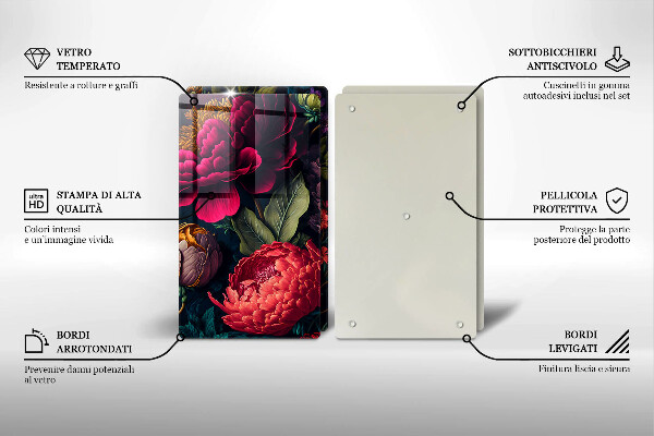 Tampa de parede do fogão a gás Flores bonitas