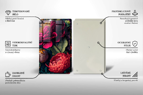 Tampa de parede do fogão a gás Flores bonitas