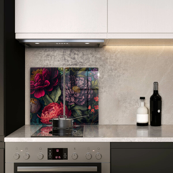 Tampa de parede do fogão a gás Flores bonitas