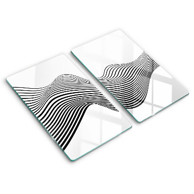 Tampa de parede do fogão a gás Abstração linear