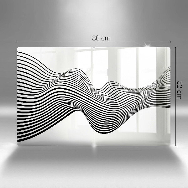 Tampa de parede do fogão a gás Abstração linear