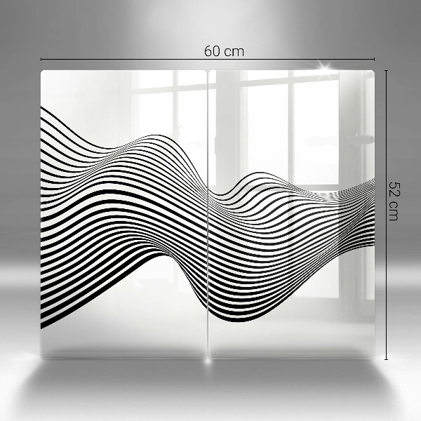 Tampa de parede do fogão a gás Abstração linear