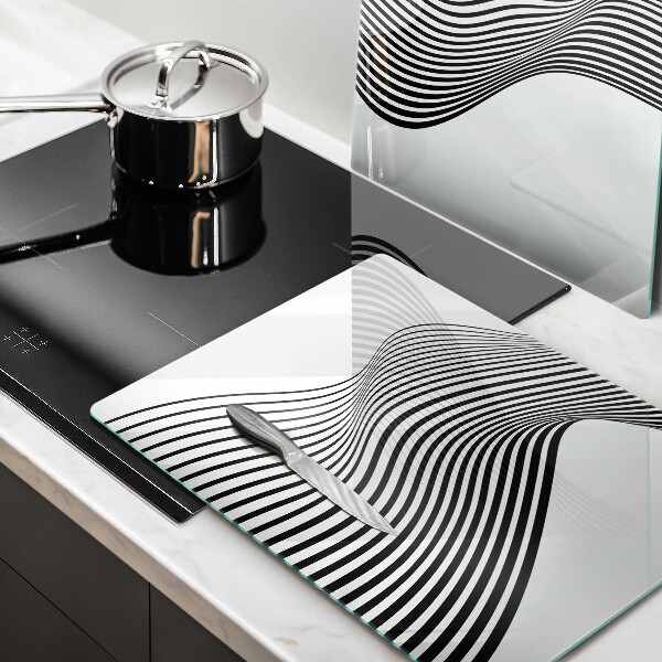 Tampa de parede do fogão a gás Abstração linear