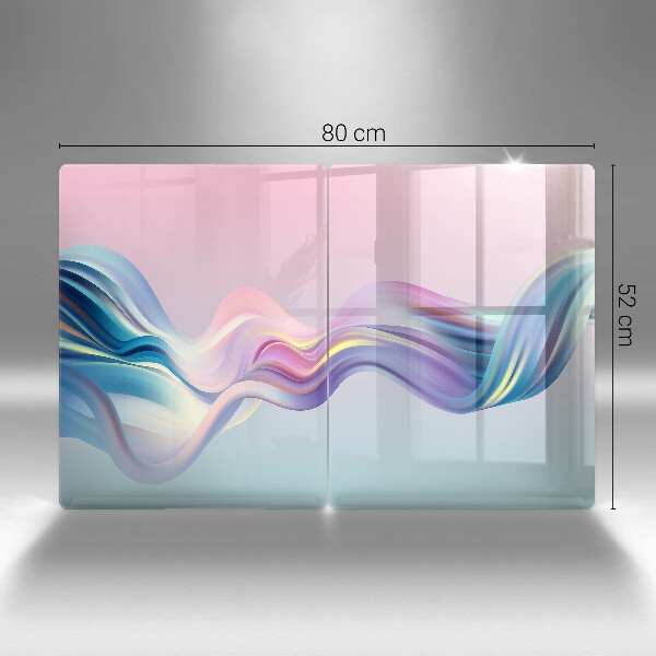 Tampa de parede do fogão a gás Abstração pastel