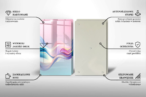 Tampa de parede do fogão a gás Abstração pastel