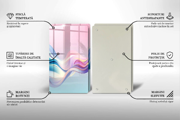Tampa de parede do fogão a gás Abstração pastel