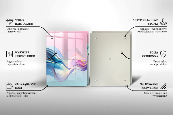 Tampa de parede do fogão a gás Abstração pastel