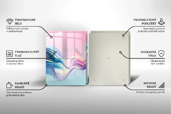 Tampa de parede do fogão a gás Abstração pastel